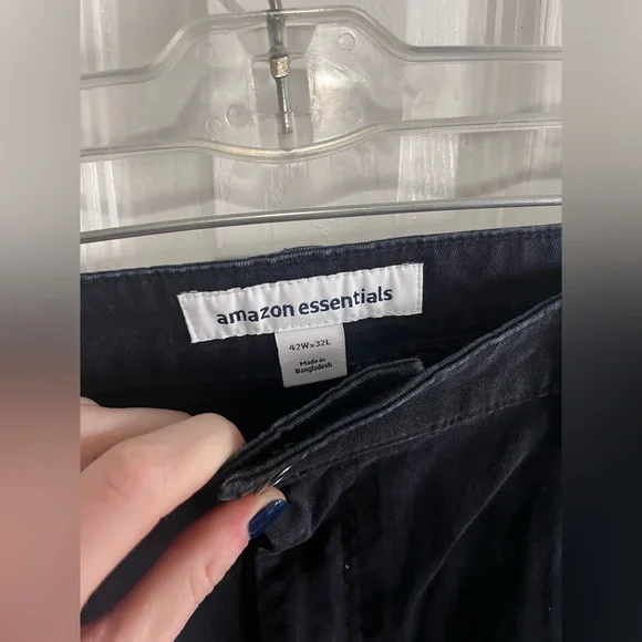 Amazon Basics Khakis Black Waist 42 - Picture 3 of 3